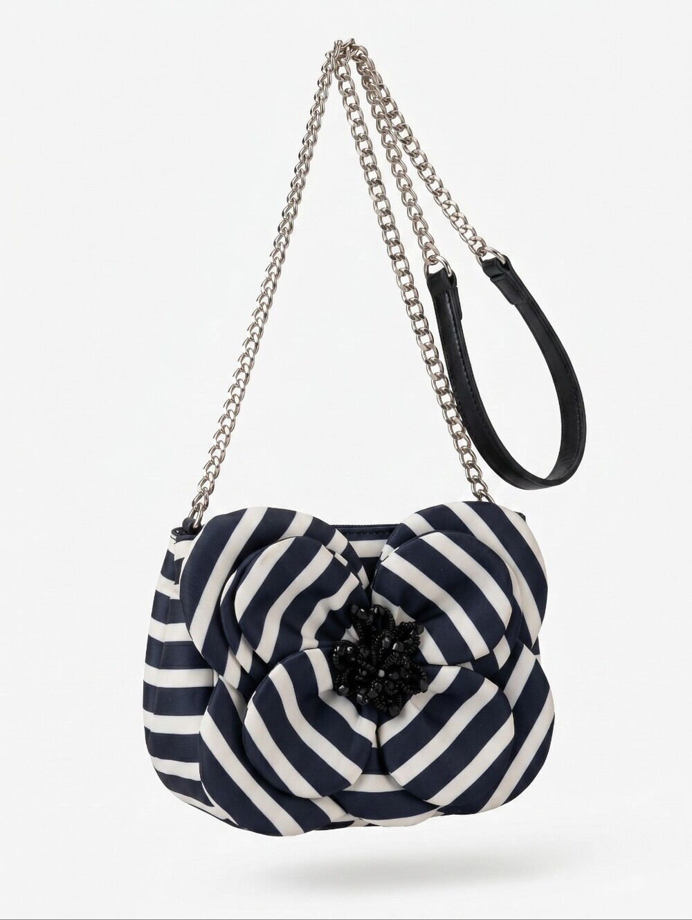 Kate Spade Black and White Floral Crossbody Bag